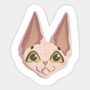 Sphinx Cat Head Sticker